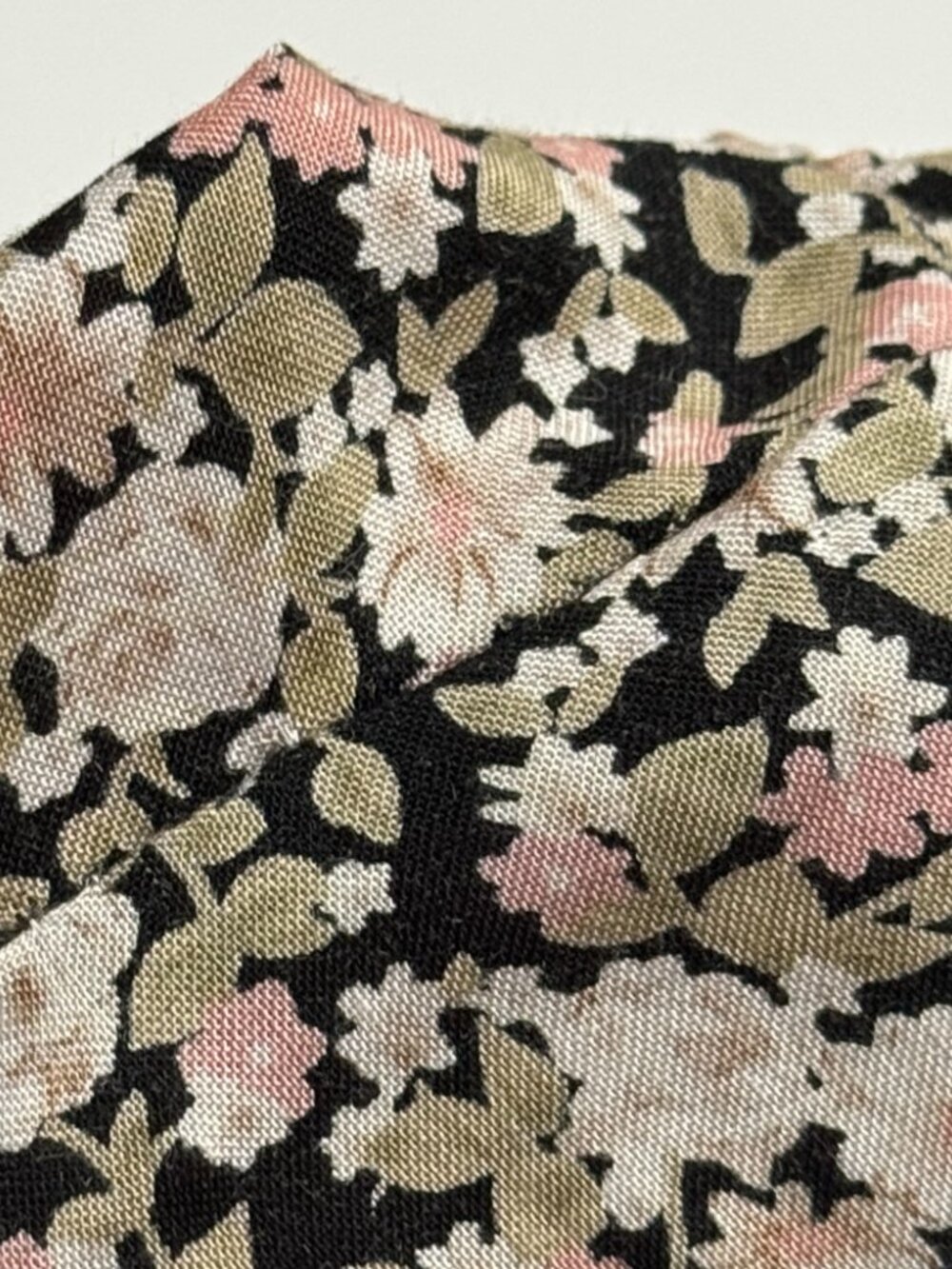 Vtg 90s All That Jazz Black Floral Rayon Button Front Maxi Dress Babydoll Grunge - Picture 11 of 11